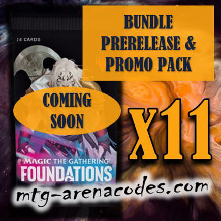 Magic the Gathering Foundations Prerelease & Promo Pack Code | 11 Boosters