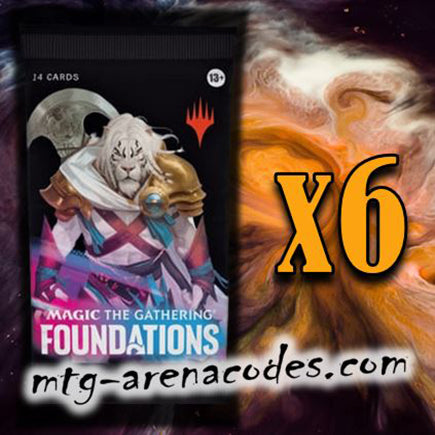 Magic the Gathering Foundations Prerelease Code | 6 Boosters